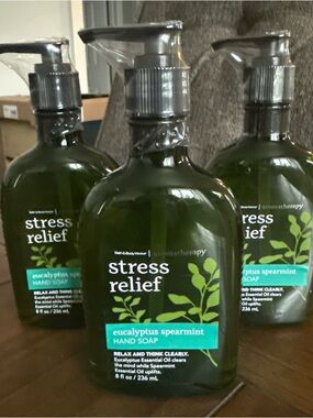 LOT of 3 Bath & Body Works Eucalyptus Spearmint Aromatherapy Hand Soap